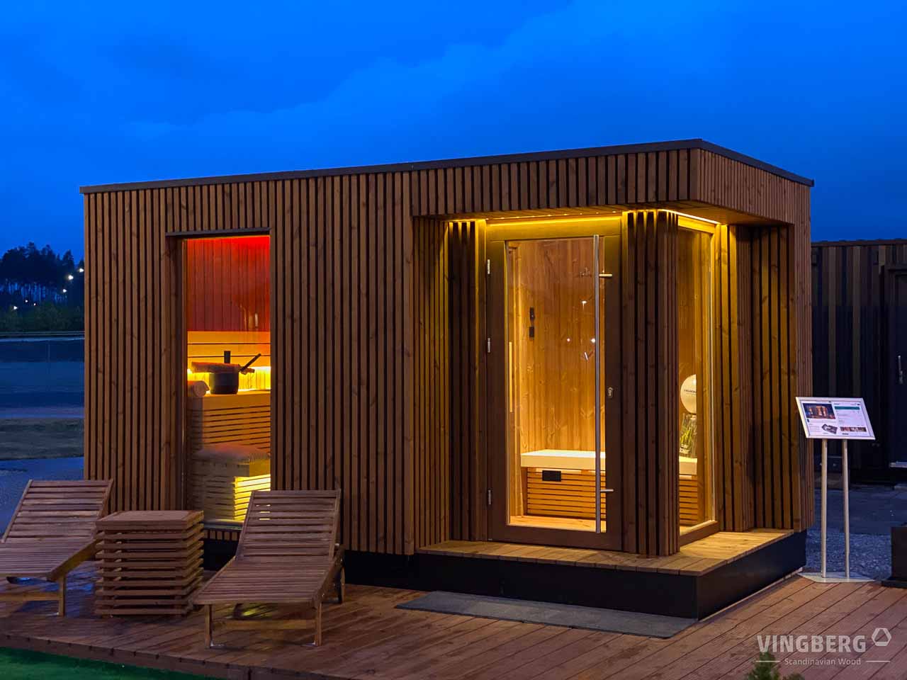 Scandit 10 Outdoor Thermowood Sauna - 6 Person