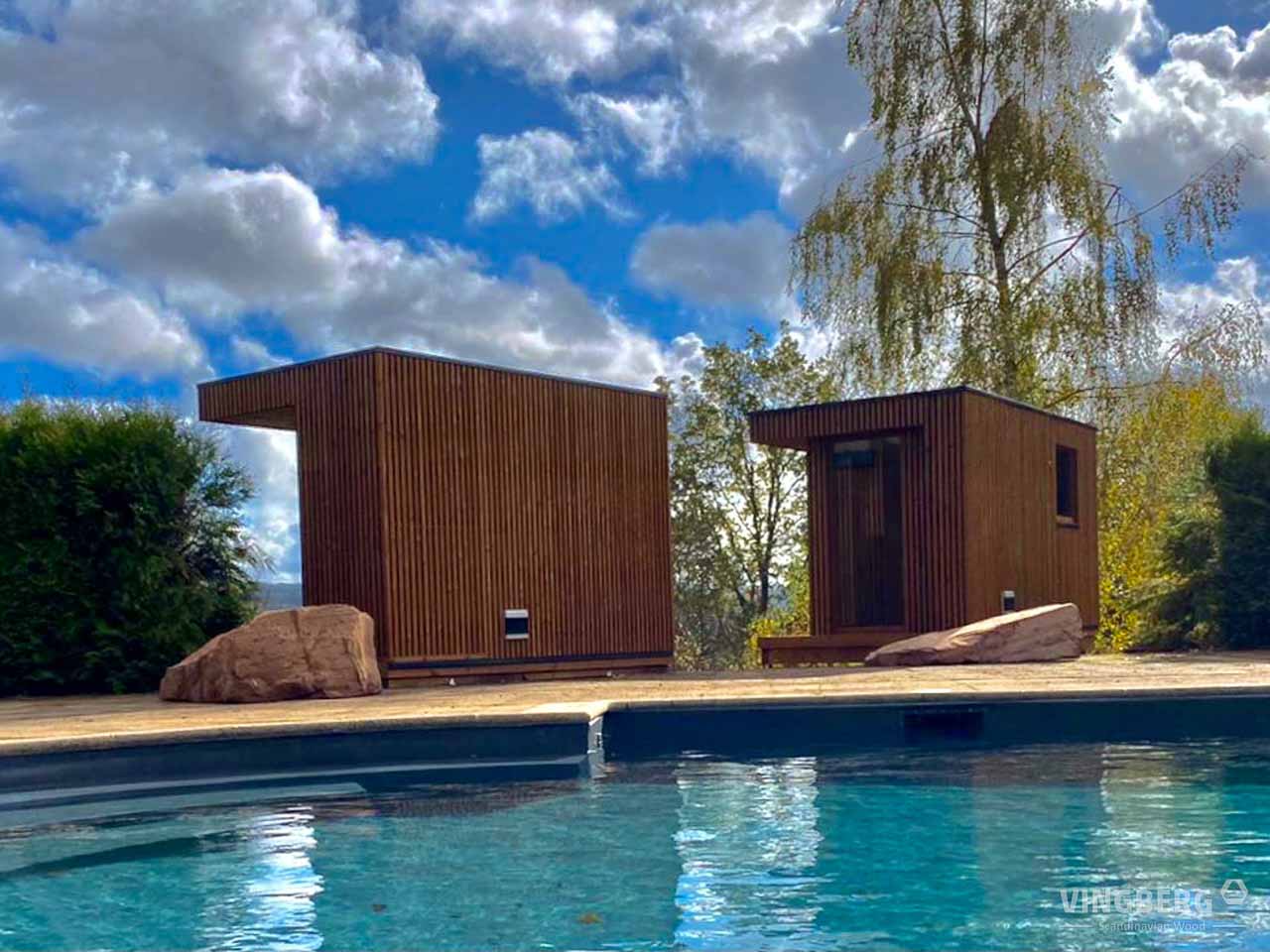 Scandit 10 Outdoor Thermowood Sauna - 6 Person