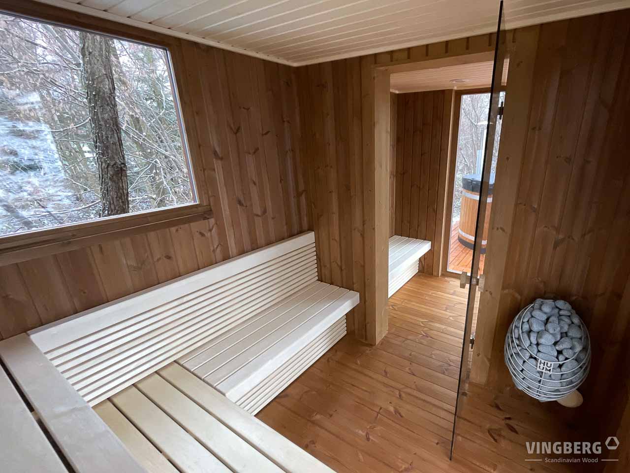 Scandit 10 Outdoor Thermowood Sauna - 6 Person