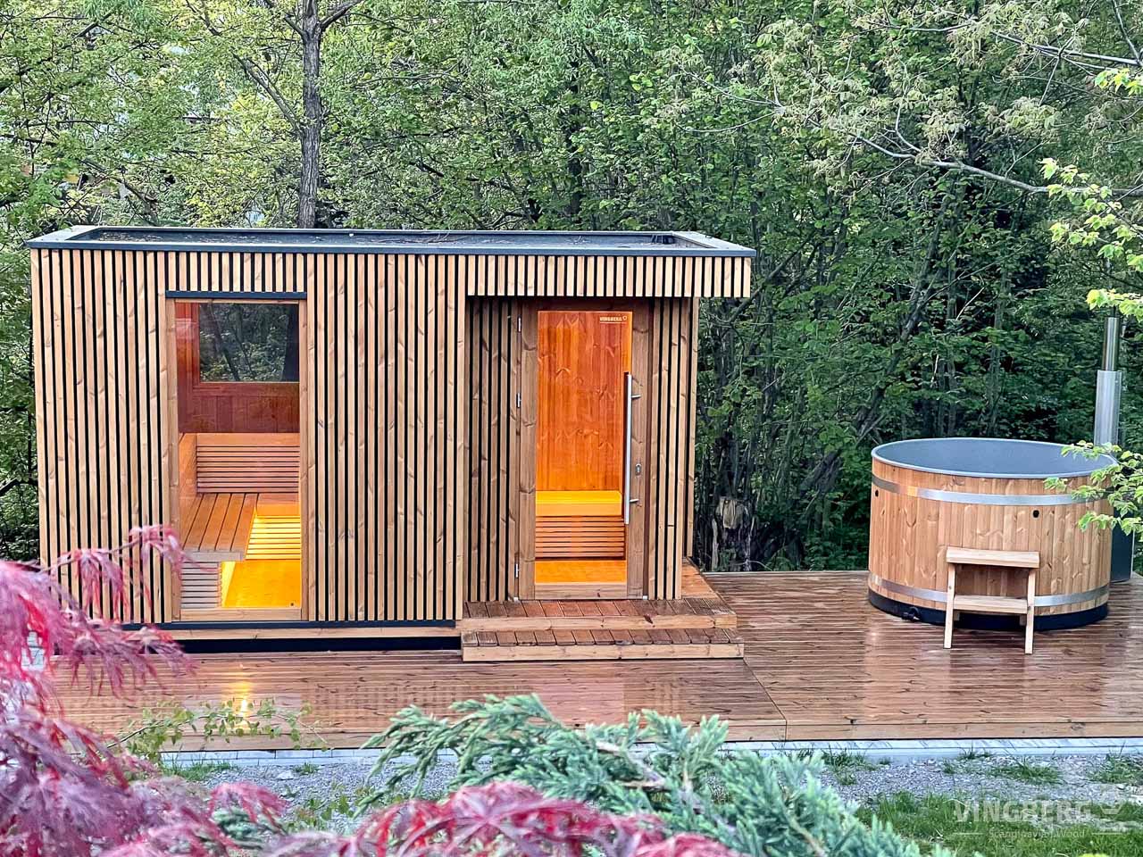 Scandit 10 Outdoor Thermowood Sauna - 6 Person