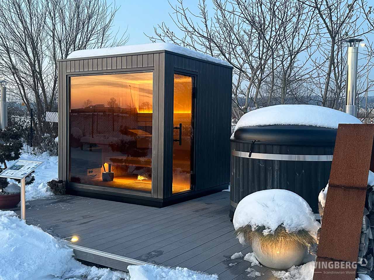 Scandit 5 Outdoor Thermowood Sauna - 4 Person