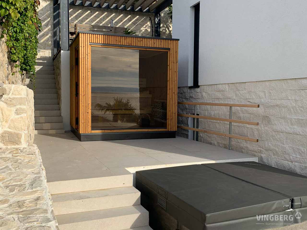 Scandit 5 Outdoor Thermowood Sauna - 4 Person