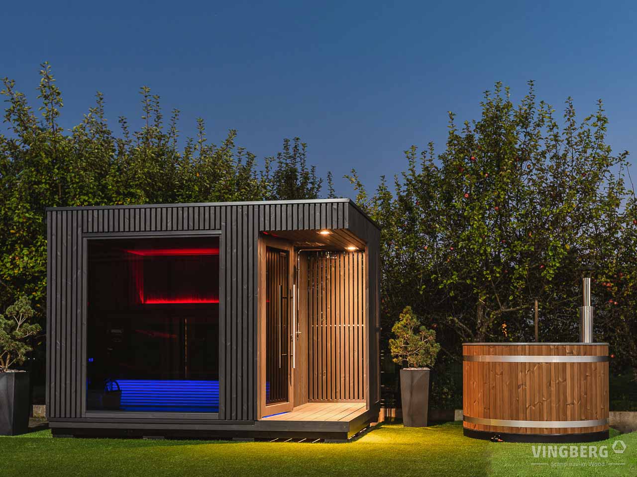 Scandit 8 Outdoor Thermowood Sauna - 4 Person