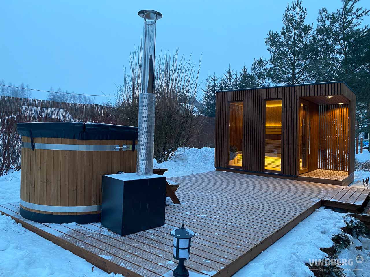 Scandit 8 Outdoor Thermowood Sauna - 4 Person