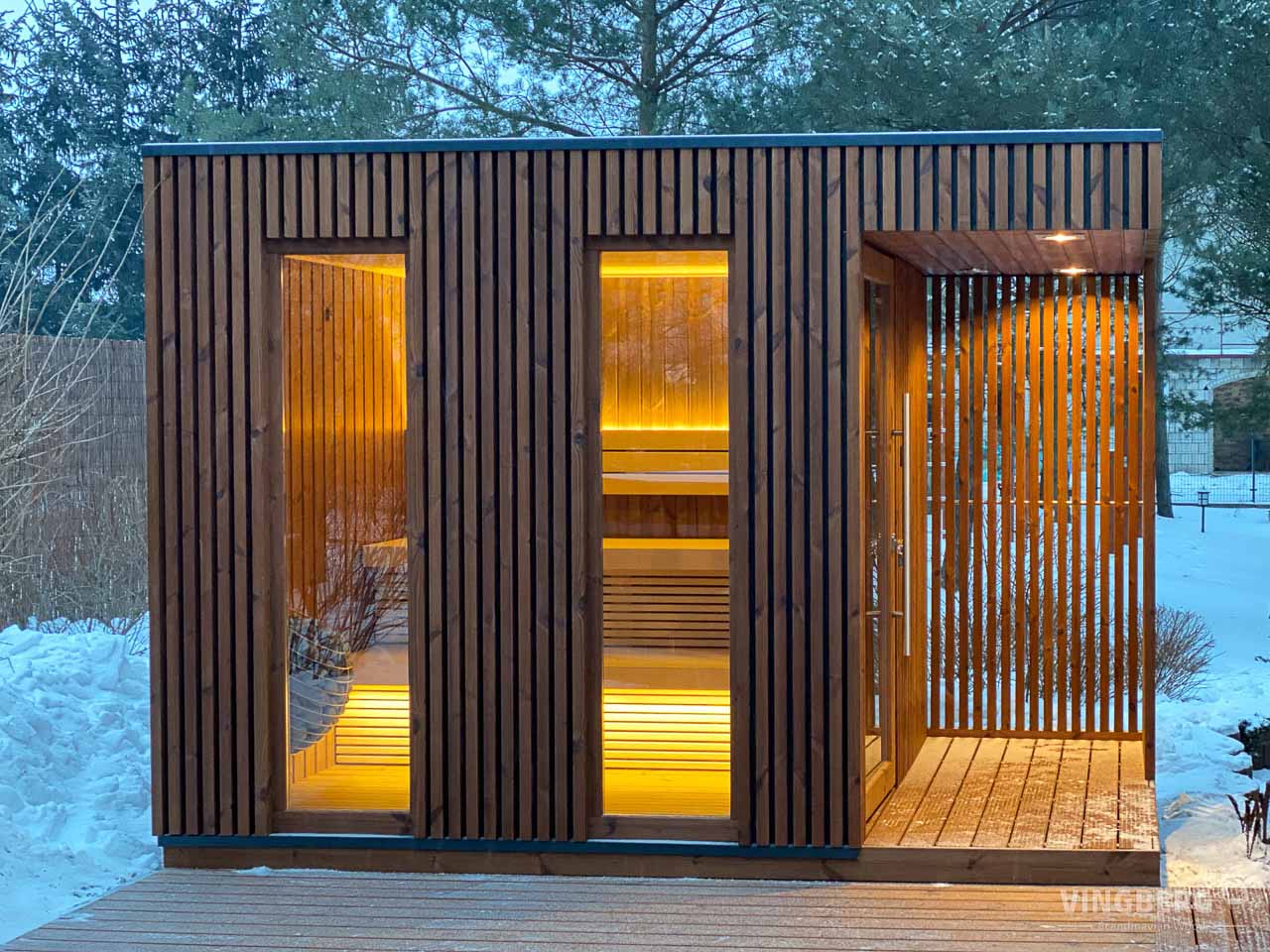 Scandit 8 Outdoor Thermowood Sauna - 4 Person