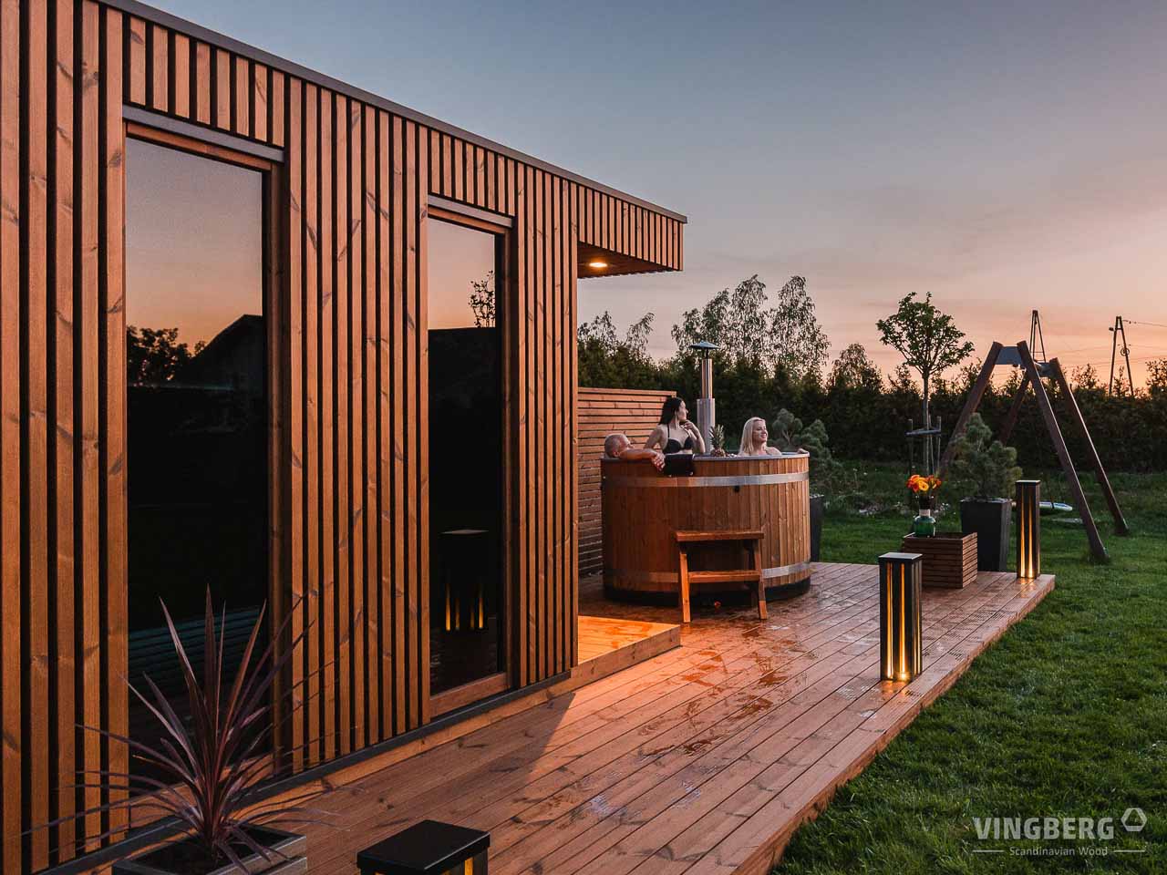 Scandit 8 Outdoor Thermowood Sauna - 4 Person