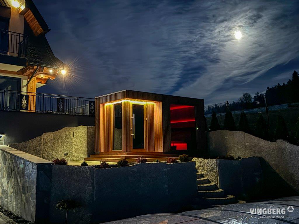 Scandit 10 Outdoor Thermowood Sauna - 6 Person