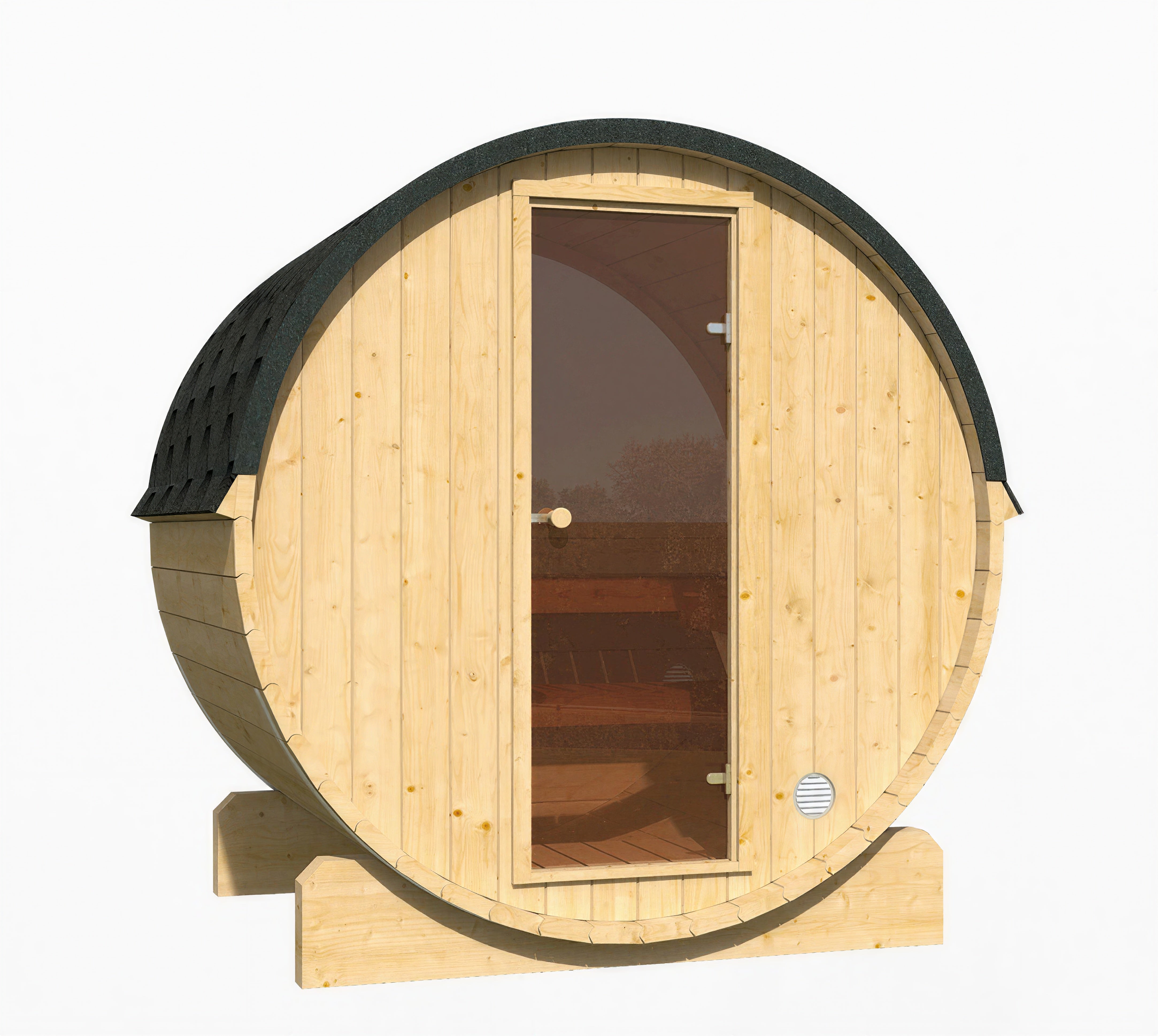 Outdoor 3-4 Person Nordic Spruce Barrel Sauna - SKOG 4 Edition | Home & Garden