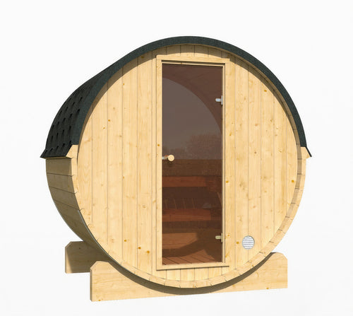 Outdoor 3-4 Person Nordic Spruce Barrel Sauna - SKOG 4 Edition | Home & Garden