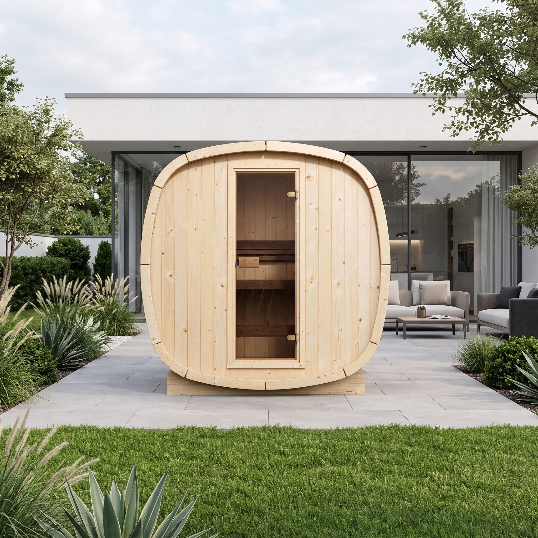 Outdoor 3-4 Person Nordic Spruce Cube Sauna - SKOG 2 Edition | Home & Garden