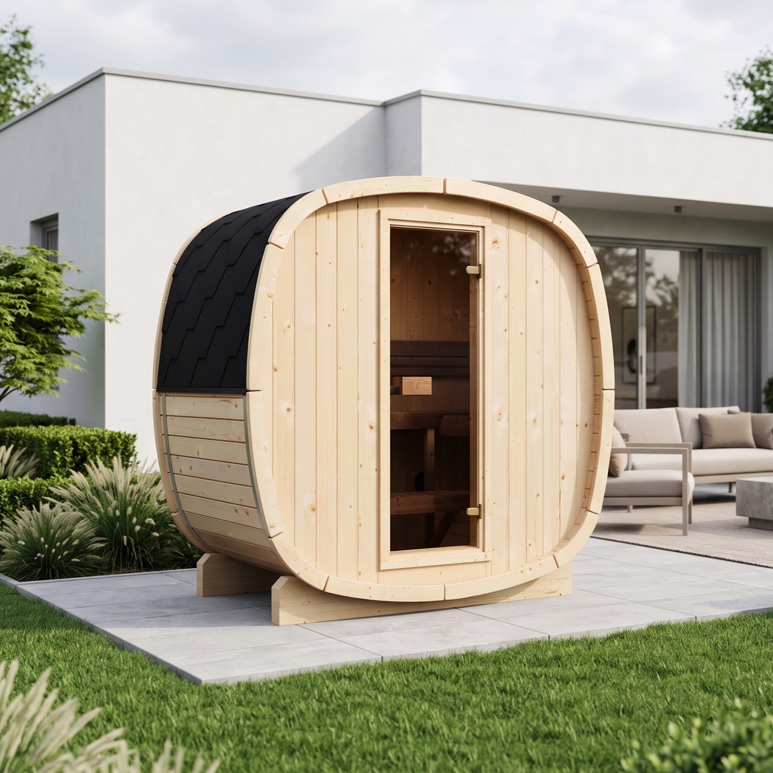 Outdoor 4-5 Person Nordic Spruce Cube Sauna - SKOG 3 Edition | Home & Garden
