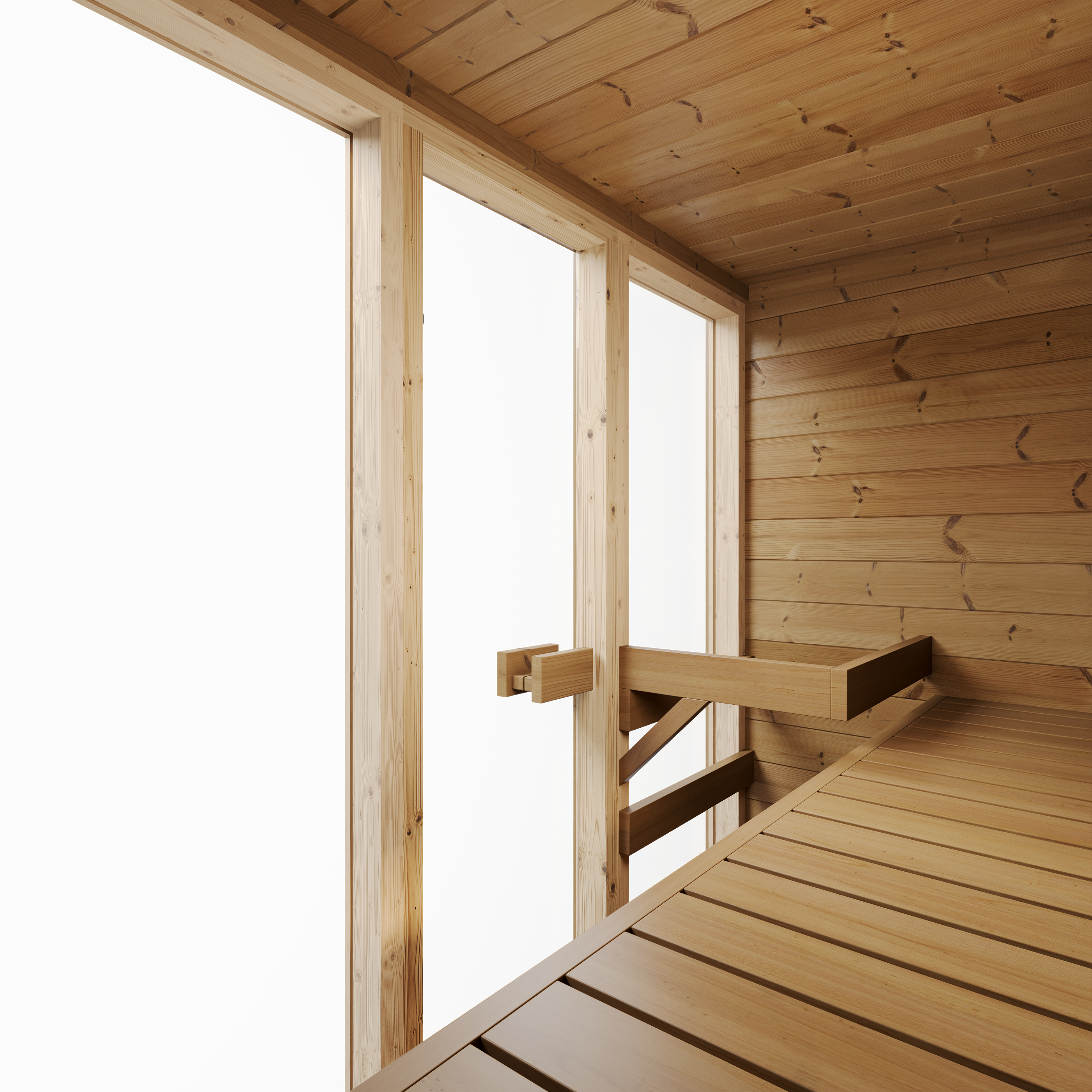 SaunaSupply ILLI Cube II Thermowood 3 Person Outdoor Sauna - Includes Bucket, Ladle, Thermometor, SupiOil