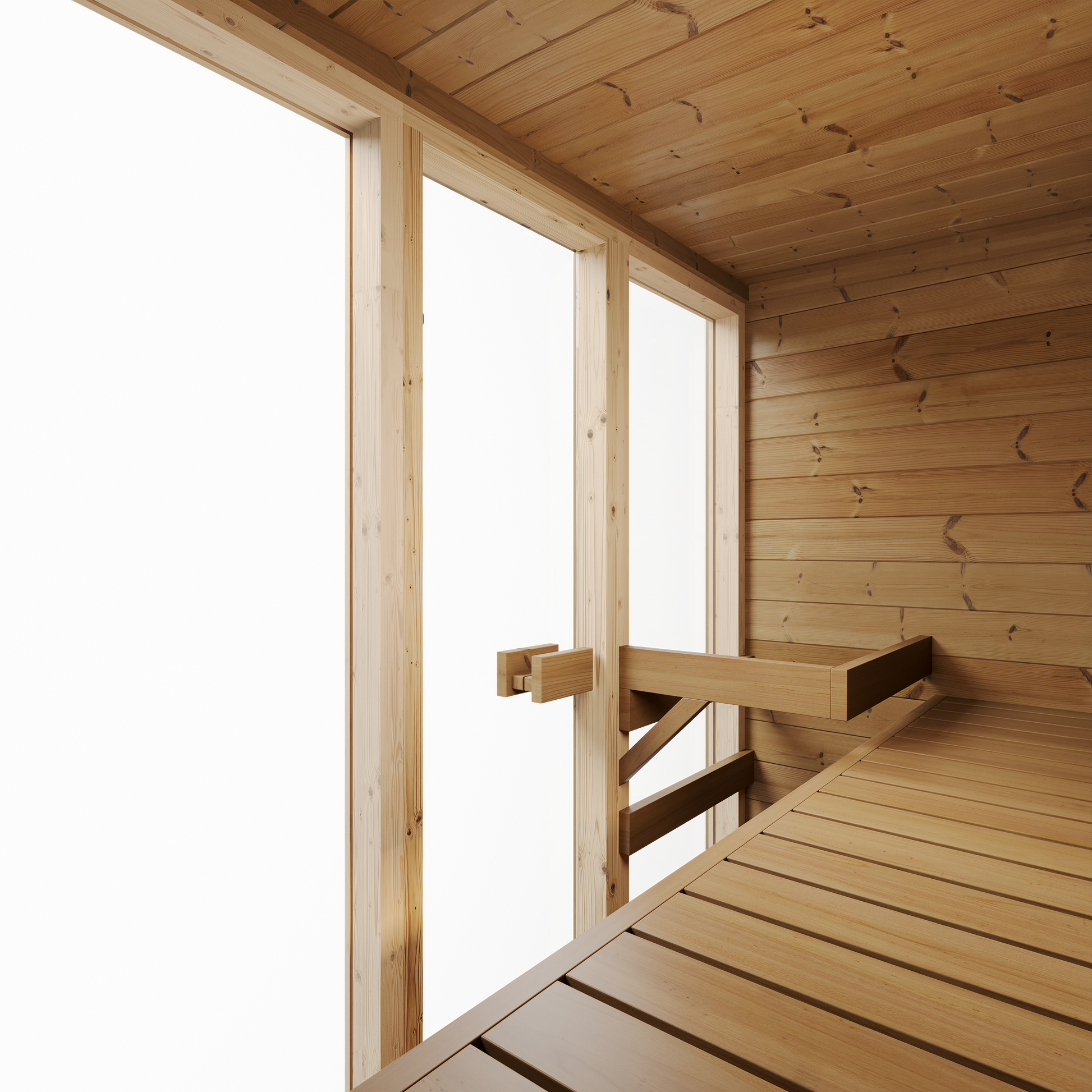 SaunaSupply ILLI Cube II Thermowood 3 Person Outdoor Sauna - Includes Bucket, Ladle, Thermometor, SupiOil