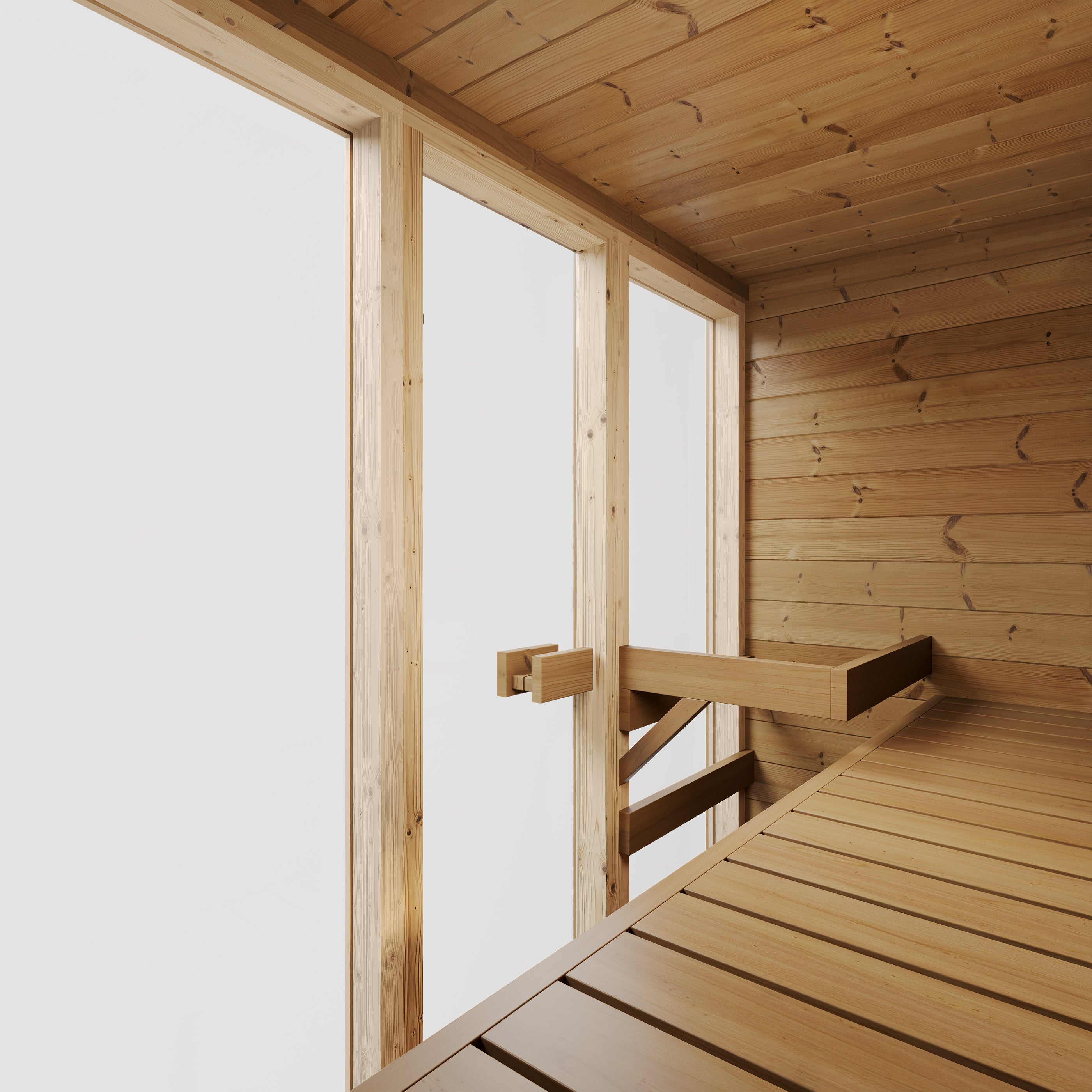 SaunaSupply ILLI Cube II Thermowood 3 Person Outdoor Sauna - Includes Bucket, Ladle, Thermometor, SupiOil