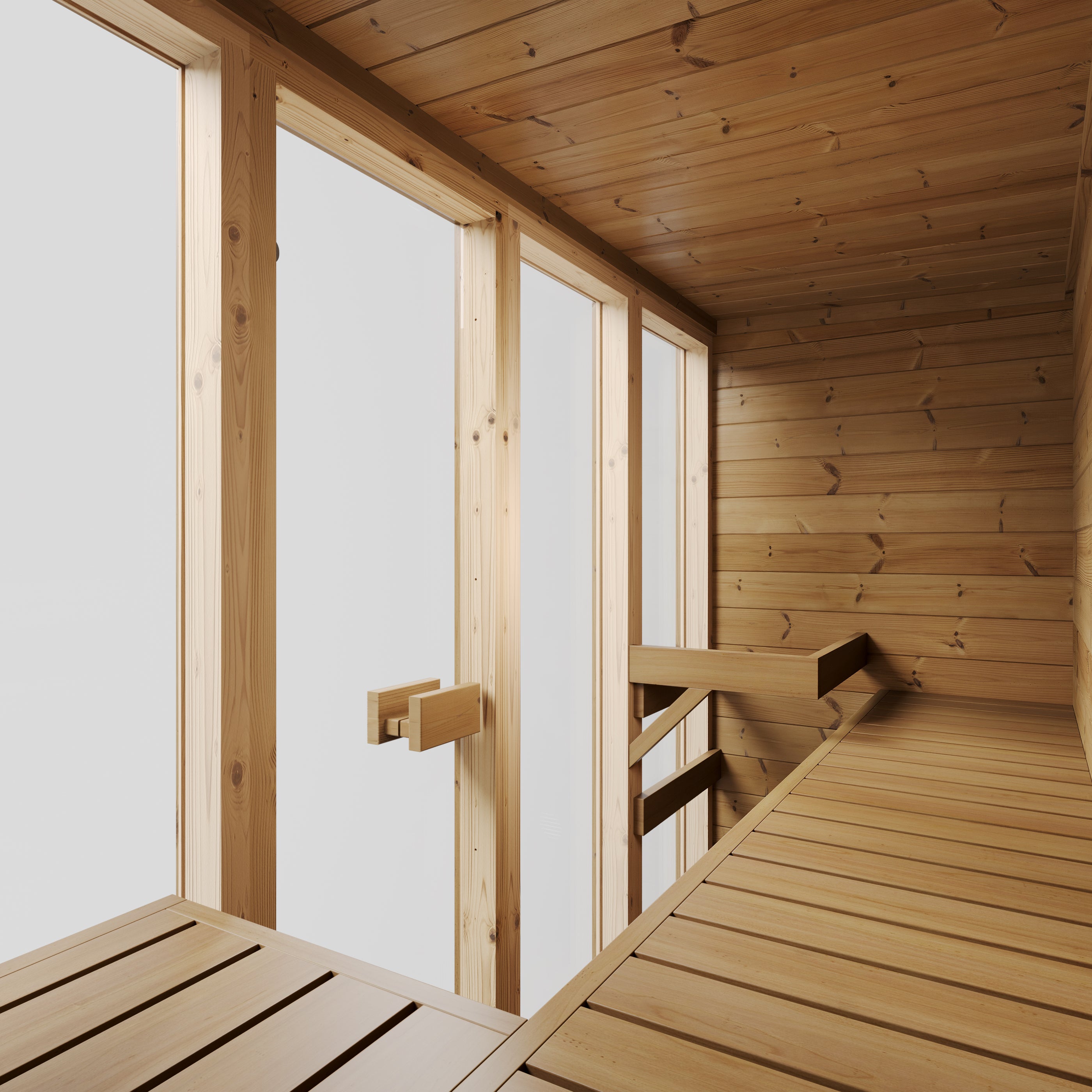 SaunaSupply ELLA Cube III Thermowood 4 Person Outdoor Sauna - Includes Bucket, Ladle, Thermometor, SupiOil