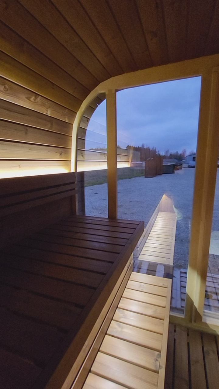 SaunaSupply KLAAR W1.1 Thermowood 6 Person Outdoor Sauna - Includes Bucket, Ladle, Thermometor, SupiOil