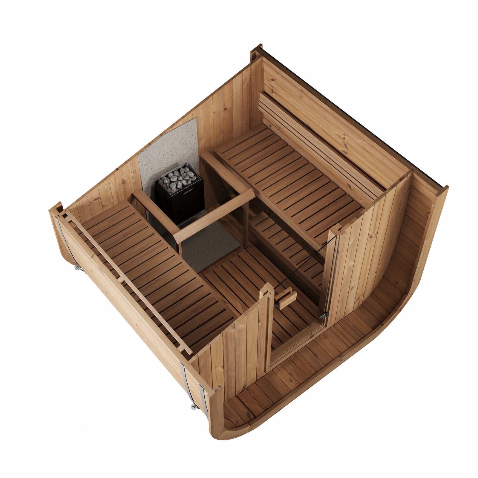 6 Person Extra Large Outdoor Premium Thermowood Cube Sauna - HELK Edition | Home & Garden | Includes SupiOil Protection